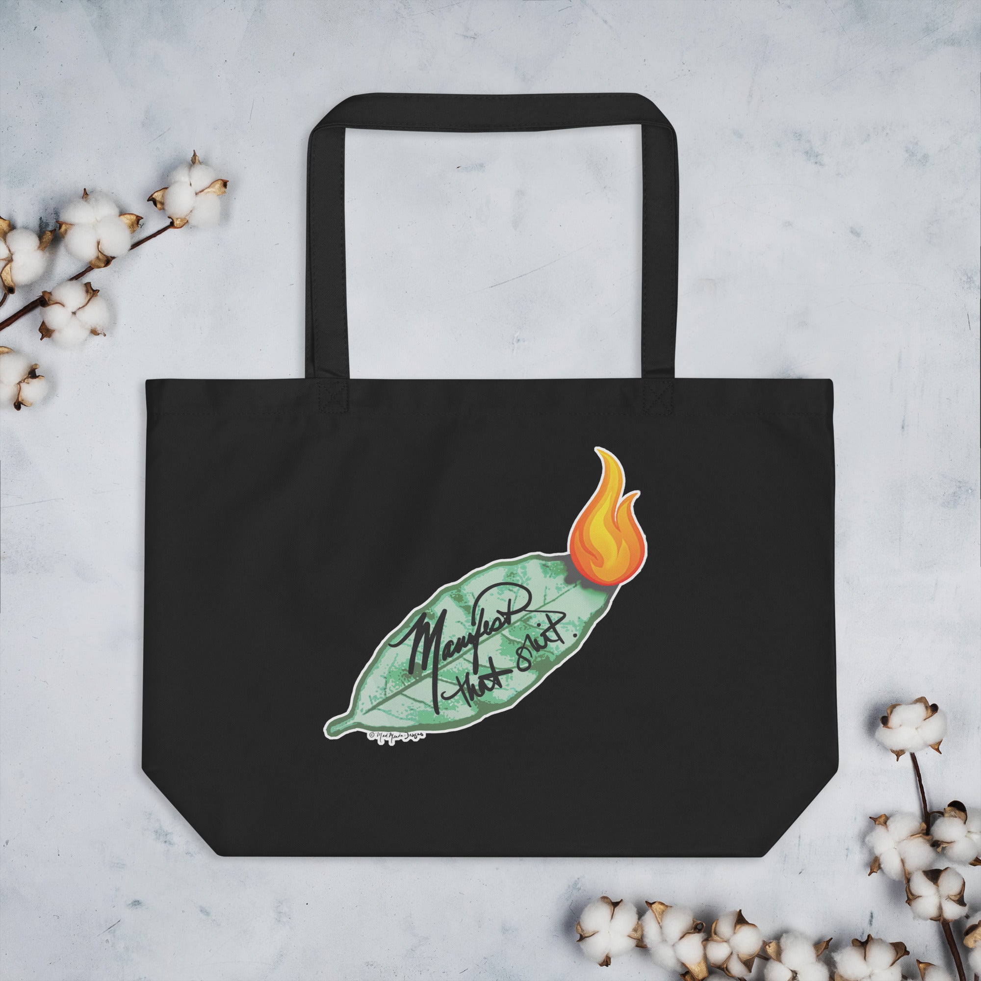 Manifest That Sh*t Large organic tote bag | Mad Meadow Designs